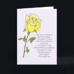 gul ros Friend Birthday Card Kort<br><div class="desc">Söt vänner fyller år med ett gul ros,  vänskapens symbol. Det här kortet är anpassade med ditt personlig-meddelande.</div>