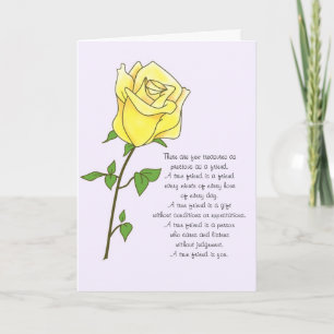 Gul ros Friend Birthday Card Kort