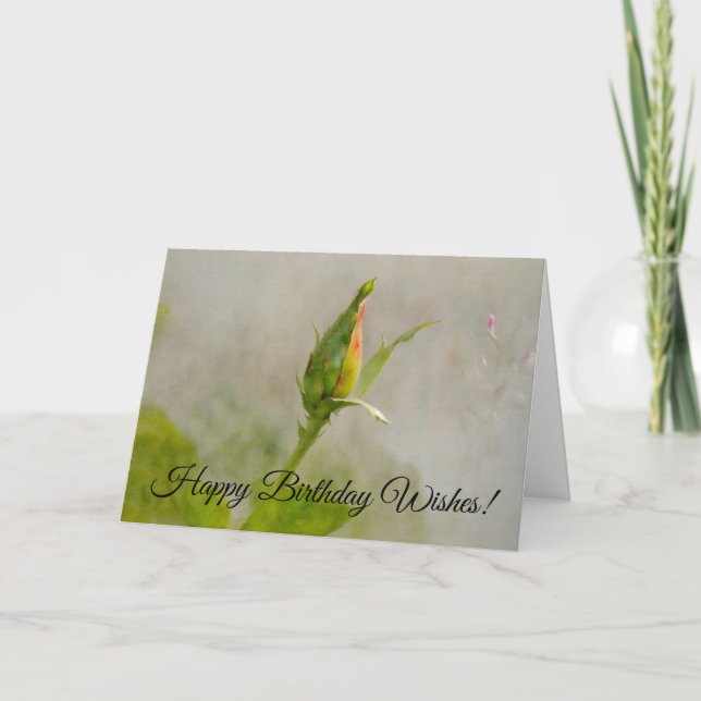 Gul ros-högdagerkort kort (Framsida)