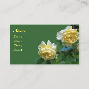 Gul ros i Affärskortet Blommblomma Visitkort