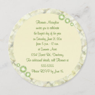 Gul ros i Brambles Summer Solstice Litha Inbjudningar