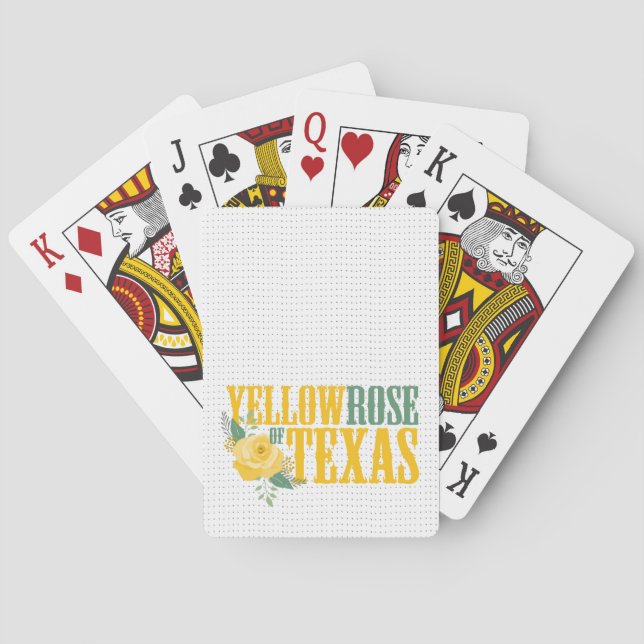 Gul ros i Texas Casinokort (Baksidan)