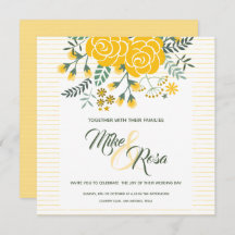 Gul ros i Texas - Gingham med Ro Bröllop