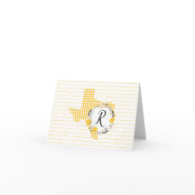 Gul ros i Texas - Gingham Monogram