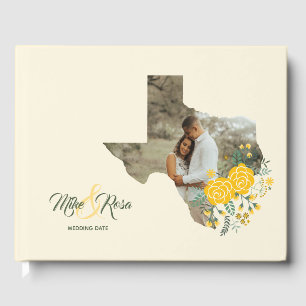 Gul ros i Texas - Gingham State Bröllop Gästböcker