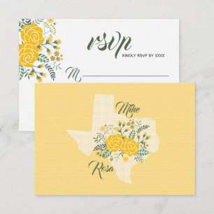 Gul ros i Texas - Gingham State Bröllop OSA Kort