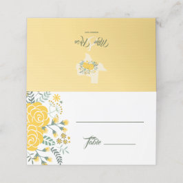 Gul ros i Texas - Gingham State Bröllop Placeringskort