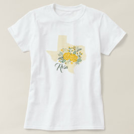 Gul ros i Texas - Gingham State with Ro T Shirt