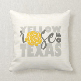 Gul ros i Texas Kudde