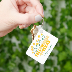 Gul ros i Texas - Ro Garden Keychain Nyckelring