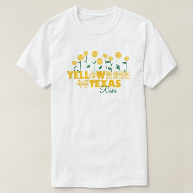 Gul ros i Texas - Ro Garden T Shirt (Design framsida)
