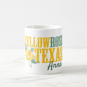 Gul ros i Texas - Single Ro Kaffemugg