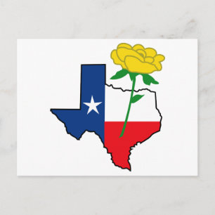 Gul ros i Texas Vykort