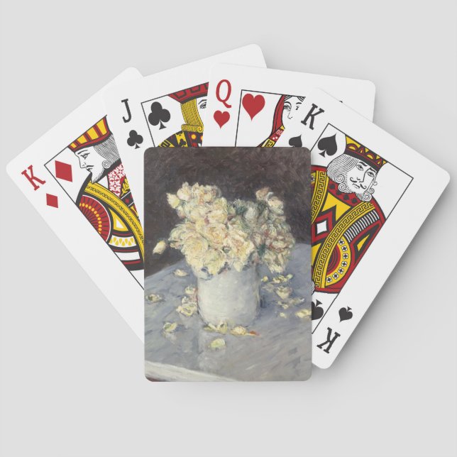 Gul ros i Vas av Caillebott Impressionist Casinokort (Baksidan)