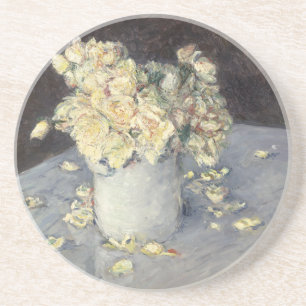 Gul ros i Vas av Caillebott Impressionist Underlägg