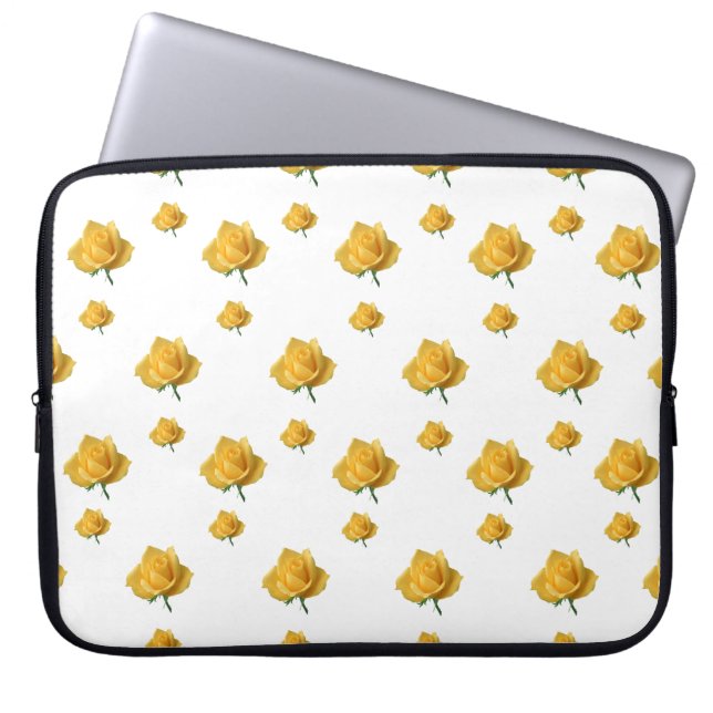 Gul ros laptop sleeve (Framsidan)