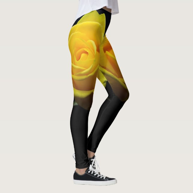 Gul ros Leggings (Höger)