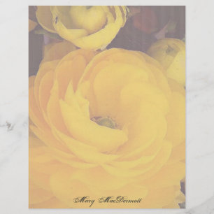 Gul ros Letterhead Stationery