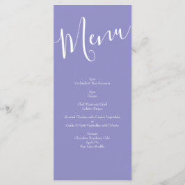 Gul ros & Lila Periwinkle Bröllop Meny