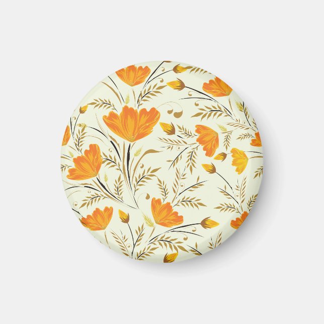 Gul ros magnet (Framsidan)