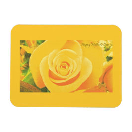Gul ros Mors dag Premium Flexi Magnet