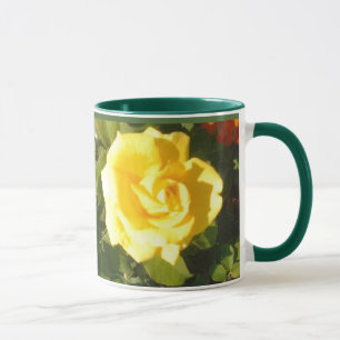 Gul ros Mugg