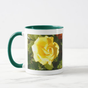 Gul ros mugg