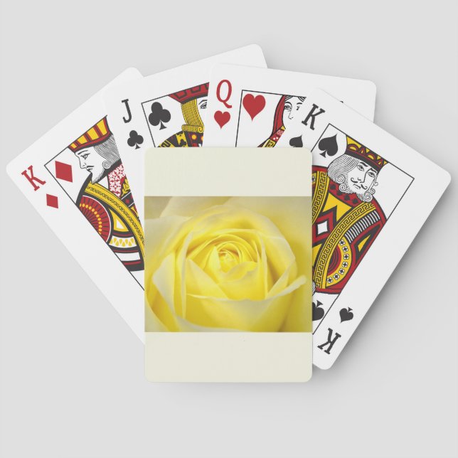 Gul Ros Närbild Casinokort (Baksidan)