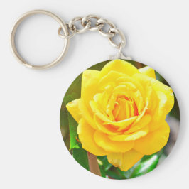 Gul ros Nyckelring