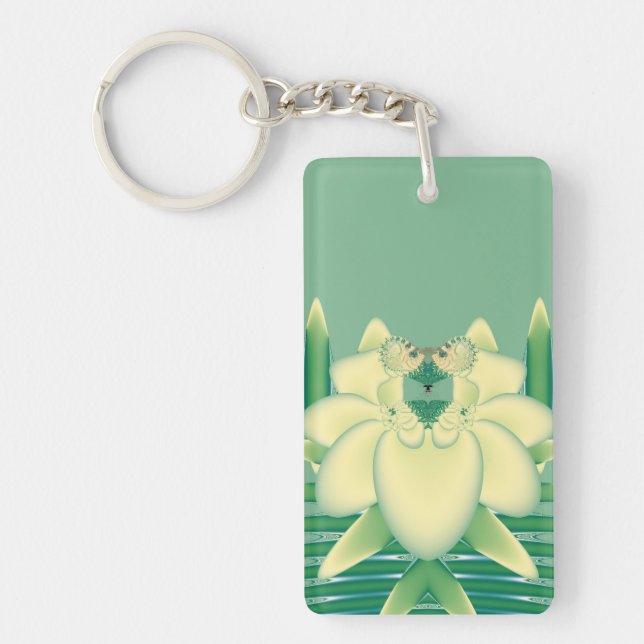 Gul ros nyckelring (Framsidan)