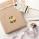 Gul ros och Butterfly Wedding Favor Stickers Runt Klistermärke (Gifting)