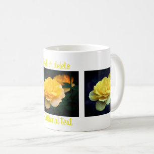 Gul ros Personlig Blomsterfotografi Kaffemugg