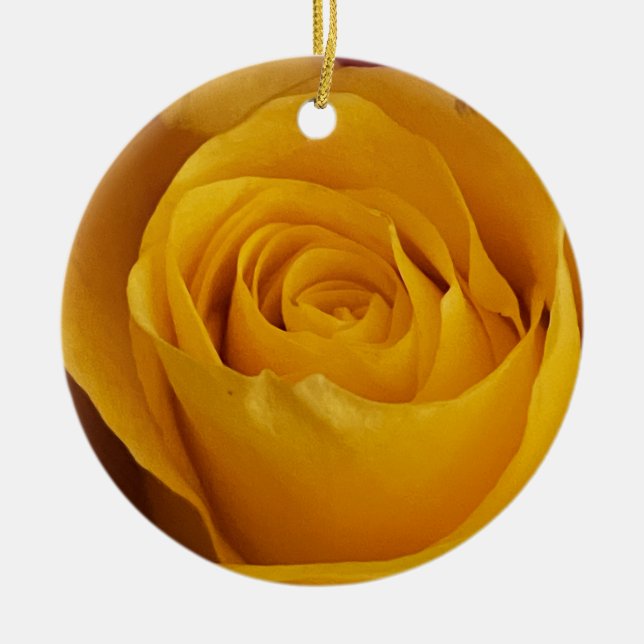 Gul ros Photo Ornament (Framsidan)