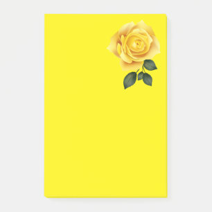 Gul ros / post-it block