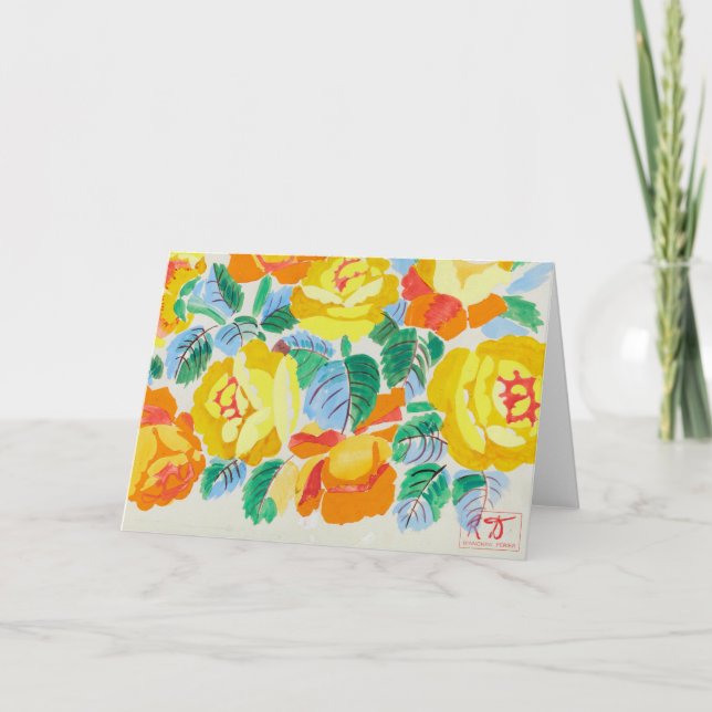 Gul ros | Raoul Dufy Kort (Framsida)