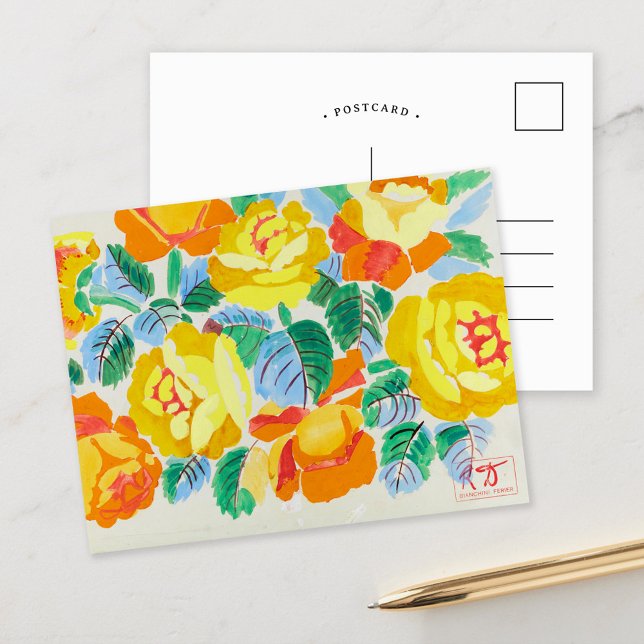 Gul ros | Raoul Dufy Vykort (Skapare uppladdad)