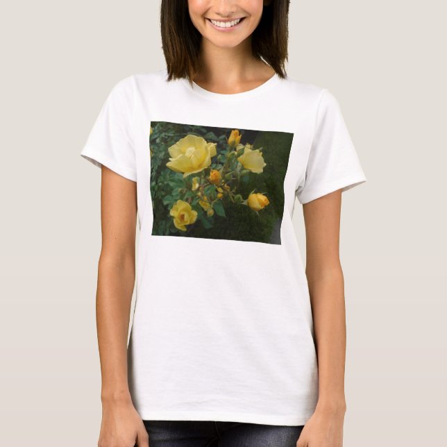 gul ros Rustig blommigt boho Women tanktop Tröja (Framsida)