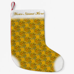 Gul ros Stocking Ro JulStocking Custo Liten Julstrumpa