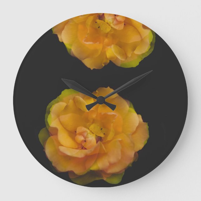 Gul ros stor klocka (Framsida)