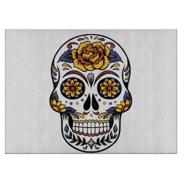 Gul ros Sugar Skull (Framsidan)