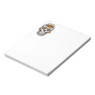 Gul ros Sugar Skull Anteckningsblock