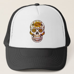 Gul ros Sugar Skull Keps