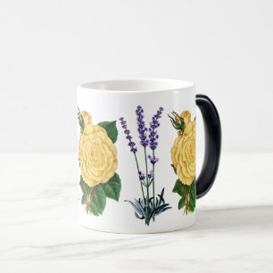 Gul ros & Sweet Lavender Blommigt Elegance Magisk Mugg