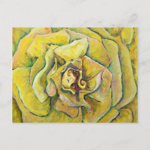 Gul ros Swirl Art-vykort Vykort