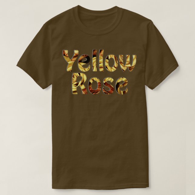 Gul ros t shirt (Design framsida)