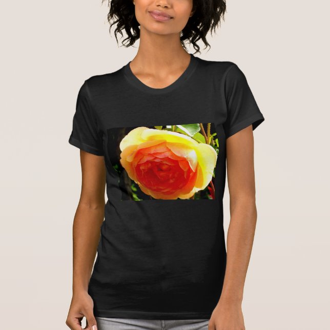 Gul ros tee shirt (Framsida)