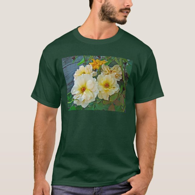 Gul ros tee shirt (Framsida)