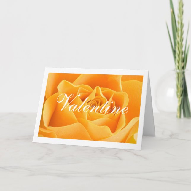 Gul ros Valentine Greeting Card Helgkort (Framsida)