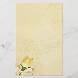Gul ros Vintage Stationery Brevpapper