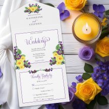 Gul ros | Violes Boho Blommigt Bröllop